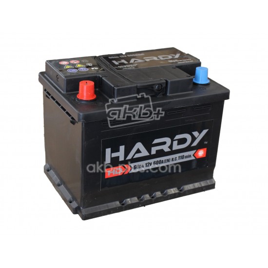Автомобильный аккумулятор Hardy 6СТ-60 (+/-) 12В 60АH 600А - купить