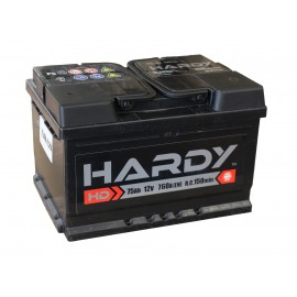Автомобильный аккумулятор Hardy 6СТ-75 (-/+) 12В 75АH 760А