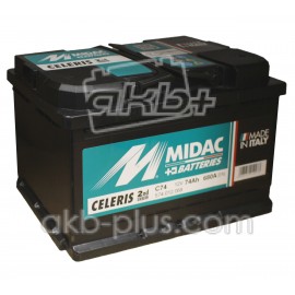Аккумулятор 6СТ-74A MIDAC CELERIS, 12V, 74Ah (-/+) евро, Мидак Селерис, 12В, 74Ач, EN680А Аккумулятор 6СТ-74A MIDAC CELERIS, 12V, 74Ah (-/+) евро, Мидак Селерис, 12В, 74Ач, EN680А