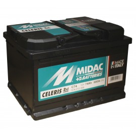 Аккумулятор 6СТ-74A MIDAC CELERIS, 12V, 74Ah (-/+) евро, Мидак Селерис, 12В, 74Ач, EN680А