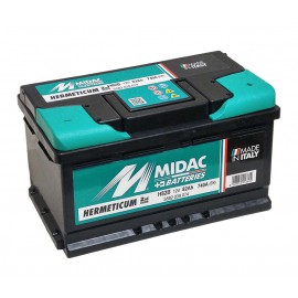 Аккумулятор 6СТ-82 MIDAC HERMETICUM 12V, 82Ah (-/+) низкий евро, Мидак Герметикум, 12В, 82Ач, EN740А
