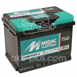 Аккумулятор 6СТ-62A MIDAC HERMETICUM, 12V, 62Ah (+/-), Мидак Герметикум, 12В, 62Ач, EN590А Аккумулятор 6СТ-62A MIDAC HERMETICUM, 12V, 62Ah (+/-), Мидак Герметикум, 12В, 62Ач, EN590А