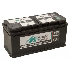 Аккумулятор 6СТ-105 Ah MIDAC ITINERIS START STOP AGM, 12V, 105Ah, R Мидак Итинерис, 12В, 105Ач, EN950А