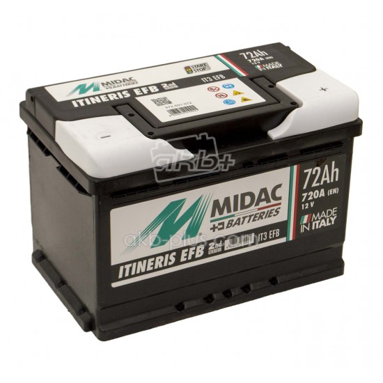 Аккумулятор 6СТ-72A MIDAC ITINERIS EFB START STOP, 12V, 72Ah, R Мидак Итинерис, 12В, 72Ач, EN720А - купить