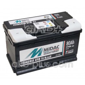 Аккумулятор 6СТ-80A MIDAC ITINERIS EFB START STOP, 12V, 80Ah, R Мидак Итинерис, 12В, 80Ач, EN770А Аккумулятор 6СТ-80A MIDAC ITINERIS EFB START STOP, 12V, 80Ah, R Мидак Итинерис, 12В, 80Ач, EN770А