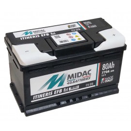 Аккумулятор 6СТ-80A MIDAC ITINERIS EFB START STOP, 12V, 80Ah, R Мидак Итинерис, 12В, 80Ач, EN770А