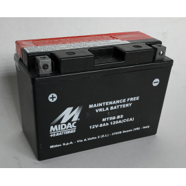 Акумулятор 8Ah-12v MT9B-BS (MT9B-BS) Midac Moto (150х69х105), L, EN120 Акумулятор 8Ah-12v MT9B-BS (MT9B-BS) Midac Moto (150х69х105), L, EN120