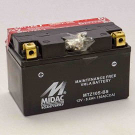 Акумулятор 8,6Ah-12v MTZ10S-BS (YTZ10-BS) Midac Moto (150х87х93), L, EN130 Акумулятор 8,6Ah-12v MTZ10S-BS (YTZ10-BS) Midac Moto (150х87х93), L, EN130