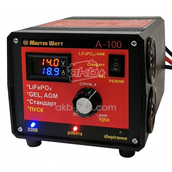 Автоматическое пуско-зарядное устройство для аккумуляторов 12В 100А А-100 - купить