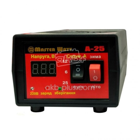 Автоматическое мини пуско-зарядное устройство для аккумуляторов 12В 25А  А-25  - купить