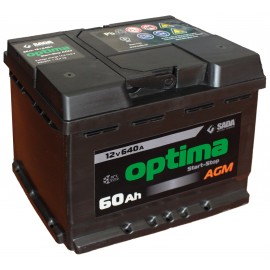 Автомобильный аккумулятор Optima AGM 6СТ-60 12В 60Ач 640А