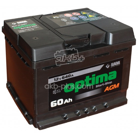 Автомобильный аккумулятор Optima AGM 6СТ-60 12В 60Ач 640А - купить