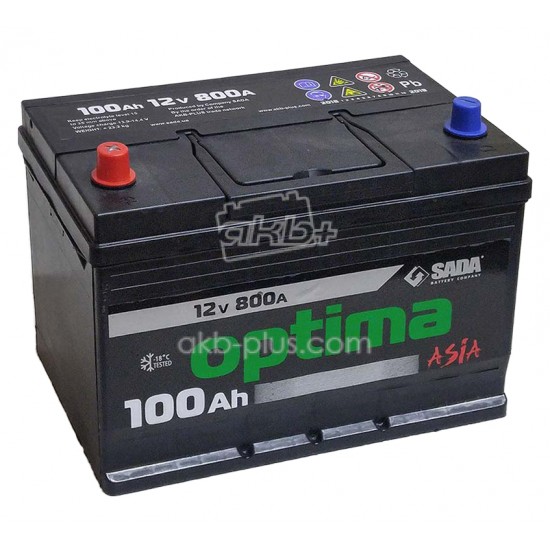 Автомобильный аккумулятор Optima Asia 6СТ-100 (+/-) оптима азия 12В 100Ач 800А - купить