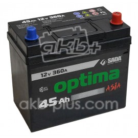 Автомобильный аккумулятор Optima Asia 6СТ-45 (-/+) Евро оптима азия 12В 45Ач 360А
