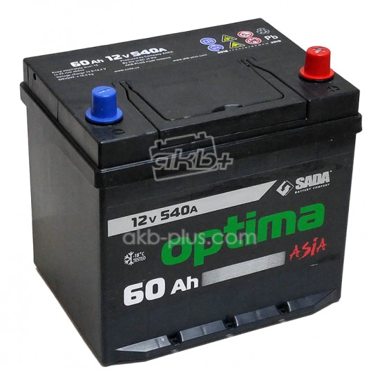 Автомобильный аккумулятор Optima Asia 6СТ-60 (-/+) Евро оптима азия 12В 60Ач 540А - купить