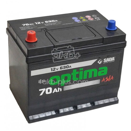 Автомобильный аккумулятор Optima Asia 6СТ-70 (+/-) оптима азия 12В 70Ач 630А - купить