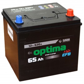 Автомобильный аккумулятор Optima EFB Asia 6СТ-65 (-/+) Евро оптима азия 12В 65Ач 620А