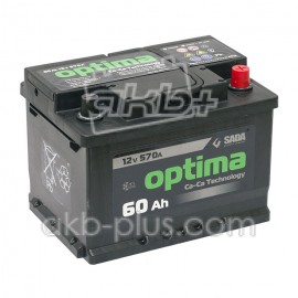 Автомобильный аккумулятор Optima 6СТ-60 (-/+) Евро 12В 60Ач 570А низкий