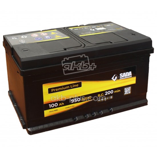 Стартерная батарея 100Аз SADA Premium Line SMF 100Ач, 950А - купить