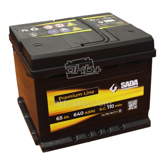 Стартерная батарея 65Аз SADA Premium Line SMF 65Ач, 640А - купить