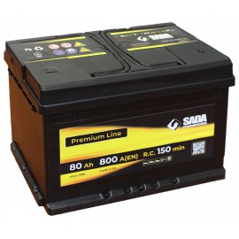 Стартерная батарея 80Аз SADA Premium Line SMF 80Ач, 800А