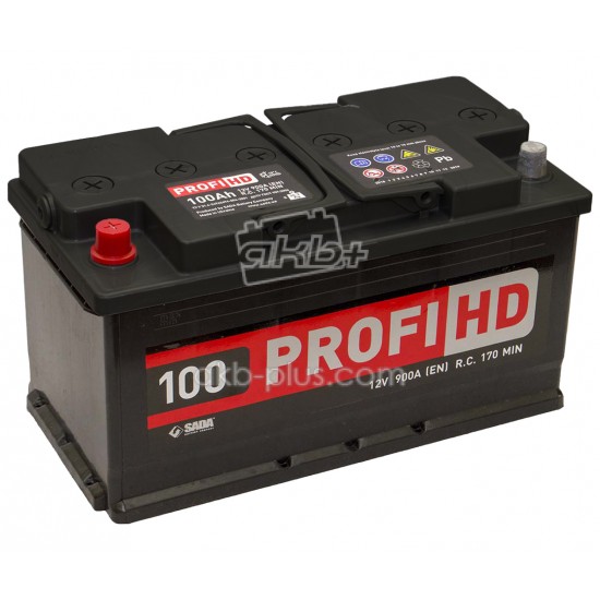 Автомобильный аккумулятор SADA PROFI HD 6СТ-100 (+/-) сада профи 12В 100Ач 900А - купить