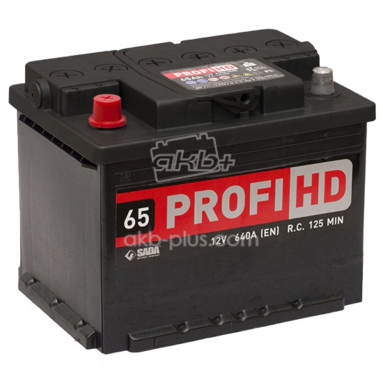 Автомобильный аккумулятор SADA PROFI HD 6СТ-65 (+/-) сада профи 12В 65Ач 640А - купить