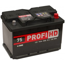 Автомобильный аккумулятор SADA PROFI HD 6СТ-75 (-/+) Евро сада профи 12В 75Ач 760А