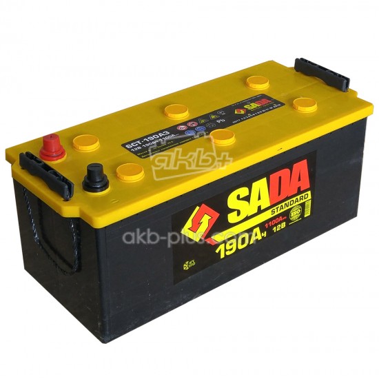 Автомобильный аккумулятор SADA Standard 6СТ-190 (+/-) Евро3 сада стандард,12В,190Ач,1150А - купить