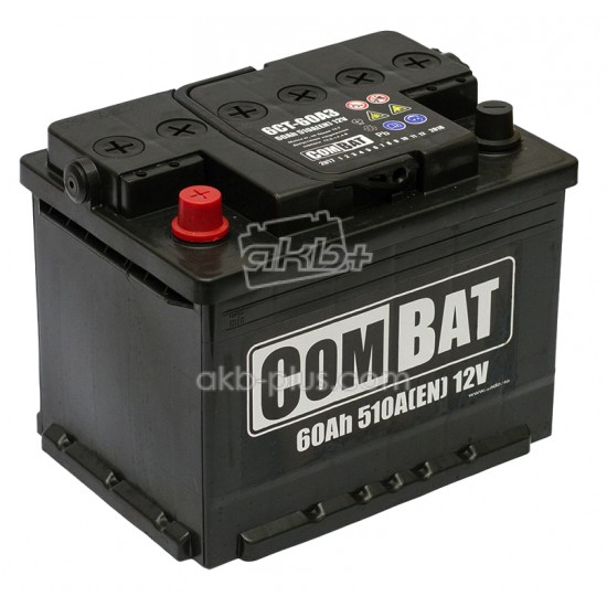 Автомобильный аккумулятор SADA COMBAT 6СТ-60 (+/-) сада комбат,12В, 60Ач, 510А - купить