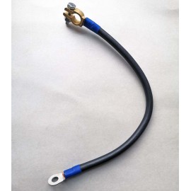 Минус АКБ 50мм.кв.латунь Ø 10мм. L-30см. (Материал клеммы латунь литая, сечение провода 50 мм.кв.)