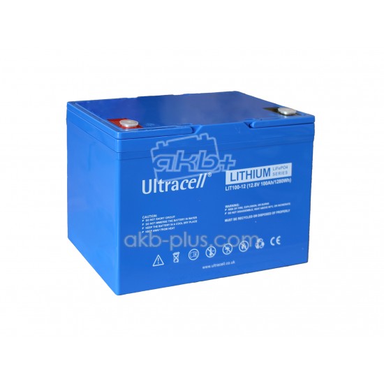 Батарея аккумуляторная Ultracell LiFePO4 12(12.8)V 100Ah/1280W(1.28kW) Grade A STANDARD - купить
