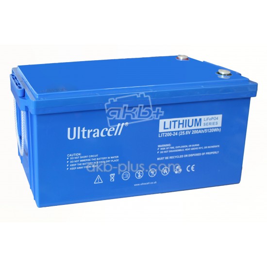 Батарея аккумуляторная Ultracell LiFePO4 24(25.6)V 200Ah/ 5120W(5.12kW) Grade A STANDARD - купить