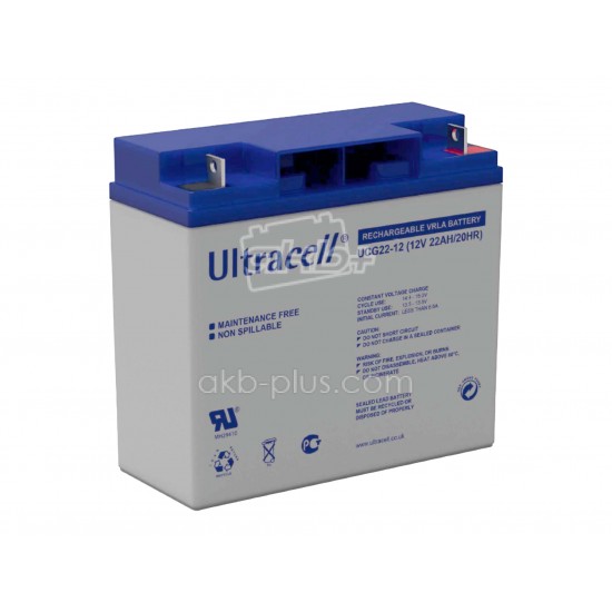 Батарея аккумуляторная Ultracell UCG22-12, 12В, 22Ач, - купить