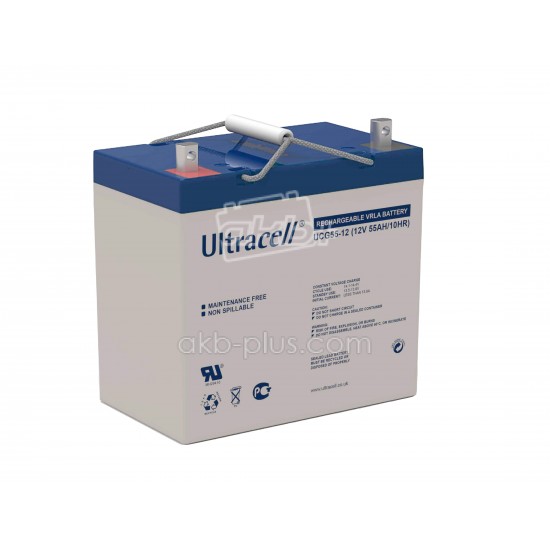 Батарея аккумуляторная Ultracell UCG55-12, 12В, 55Ач,  - купить