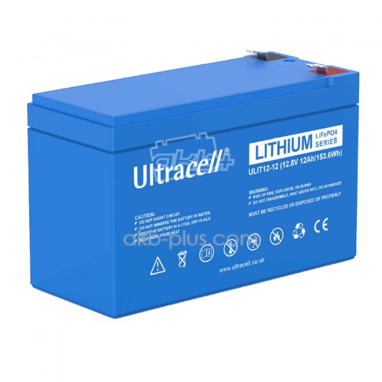 Батарея аккумуляторная Ultracell ULIT12-12, LiFePO4 12(12.8)V/153.6W(0.1536kW) - купить